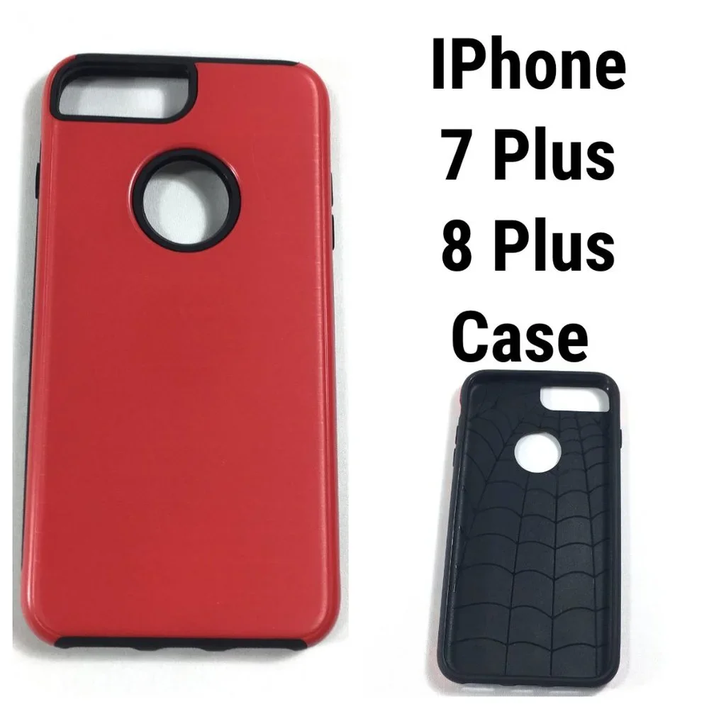 NEW iPhone 8P 7P 8 Plus 7 Plus Case Cover Red Black